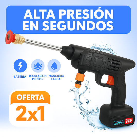 HIDROLAVADORA INALAMBRICA DE ALTA PRESION CON DOS BATERIAS +