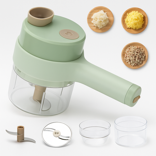 “Picatodo 4 en 1 Portátil y Recargable – El Compañero Ideal en tu Cocina”