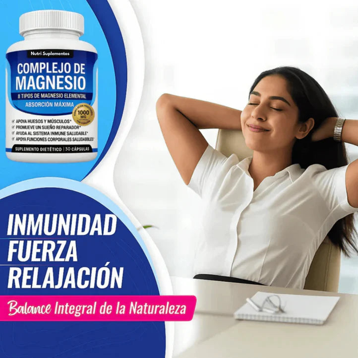 Magnesium Complex™ 1000mg – Energía, Sueño y Bienestar Total  💊