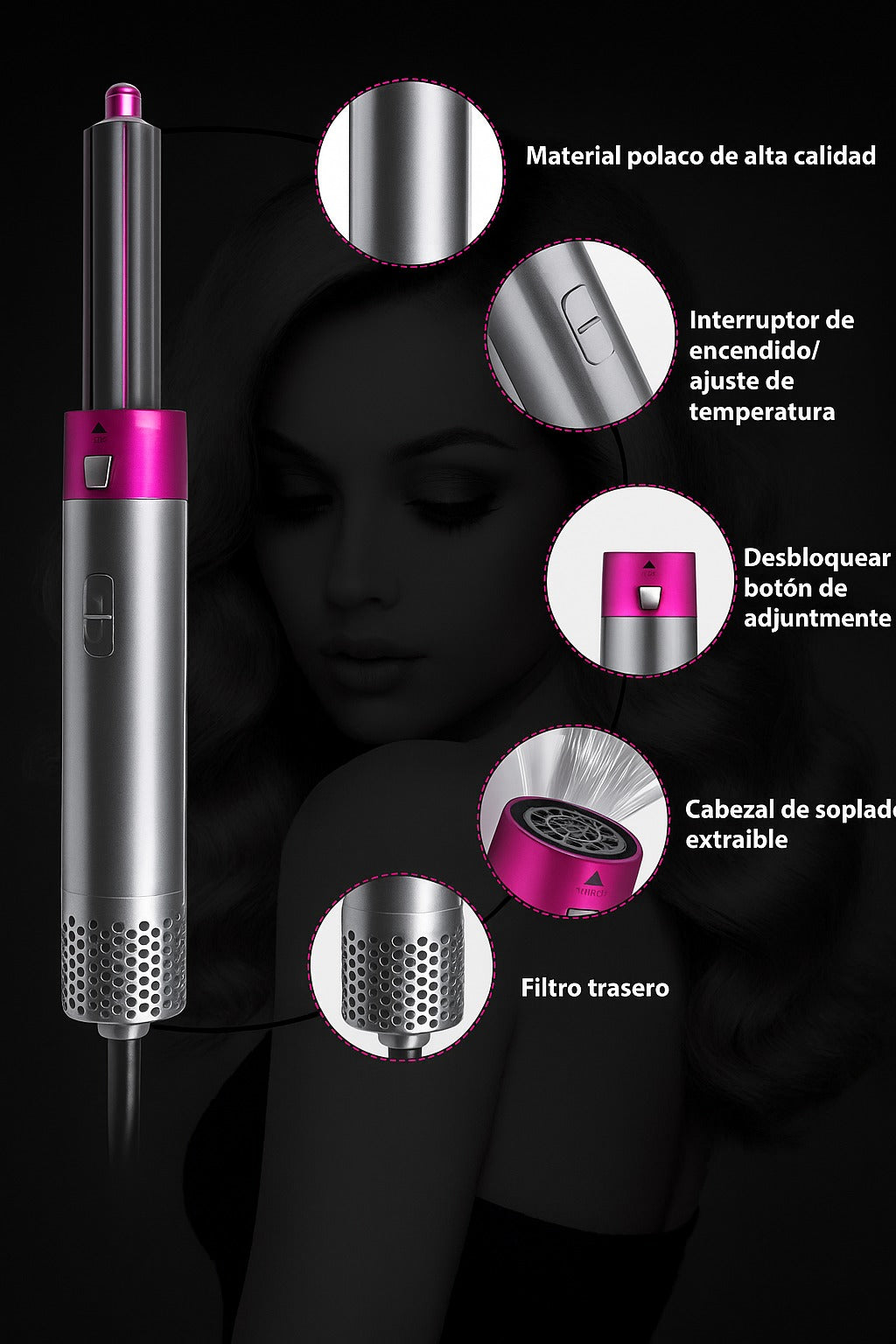 SOFTHAIR ™Cepillo secador 5 en 1 “El secreto para un cabello brillante y con volumen en un solo paso”